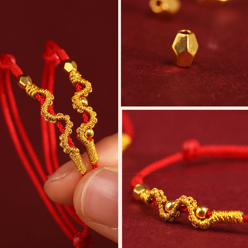 999 Gold Schlangen geflochtenes Armband | Glück &amp; Stärke Armband