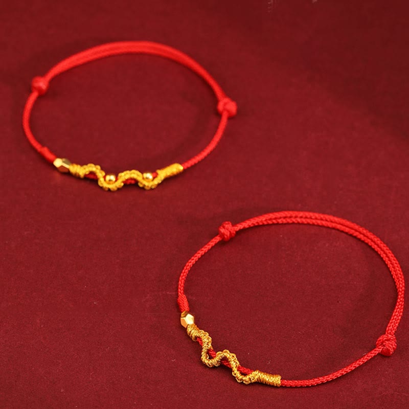 999 Gold Schlangen geflochtenes Armband | Glück &amp; Stärke Armband
