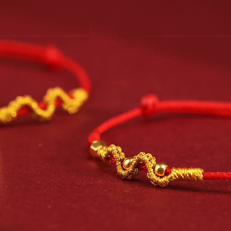 999 Gold Schlangen geflochtenes Armband | Glück &amp; Stärke Armband