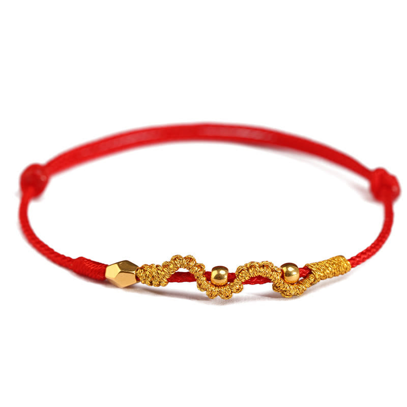 999 Gold Schlangen geflochtenes Armband | Glück &amp; Stärke Armband