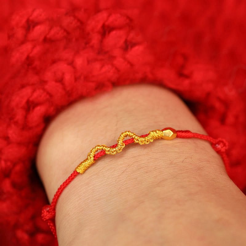 999 Gold Schlangen geflochtenes Armband | Glück &amp; Stärke Armband