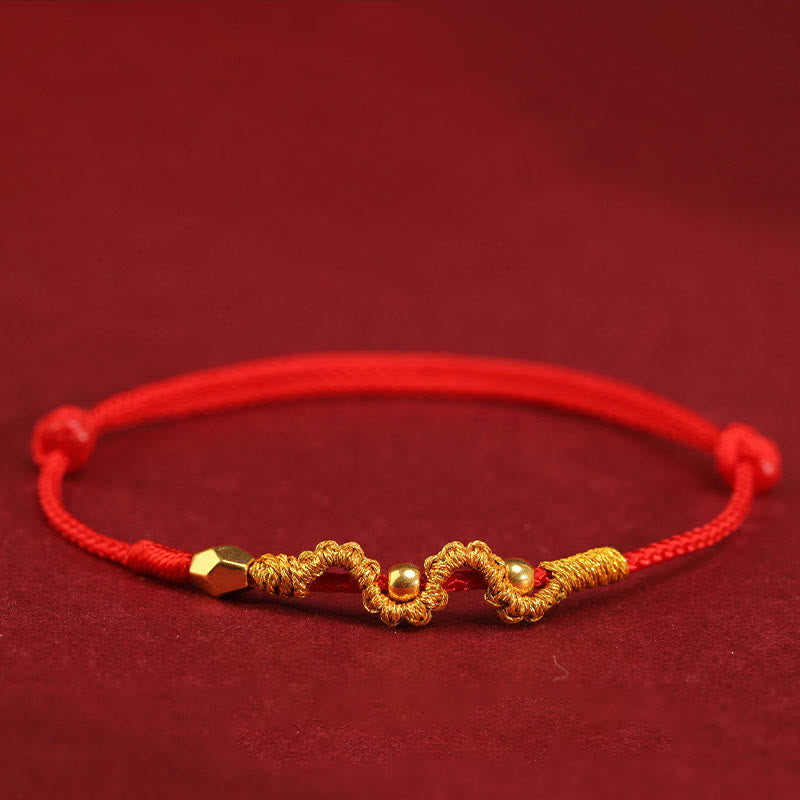 999 Gold Schlangen geflochtenes Armband | Glück &amp; Stärke Armband