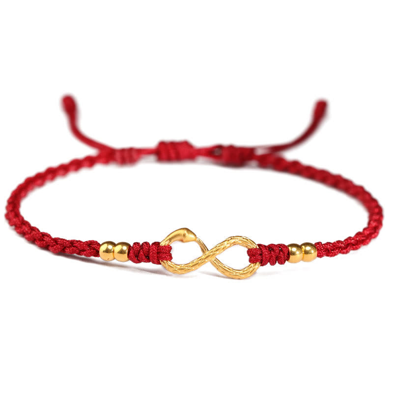 999 Gold Schlange Ewiges Endlosknotenarmband