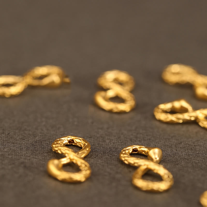 999 Gold Schlange Ewiges Endlosknotenarmband