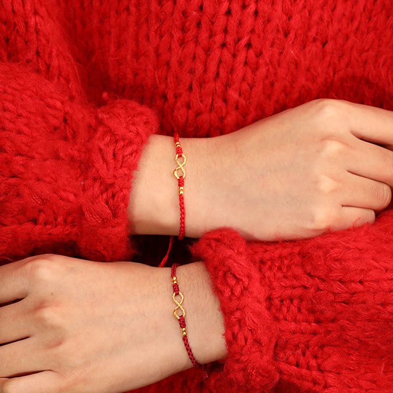 999 Gold Schlange Ewiges Endlosknotenarmband