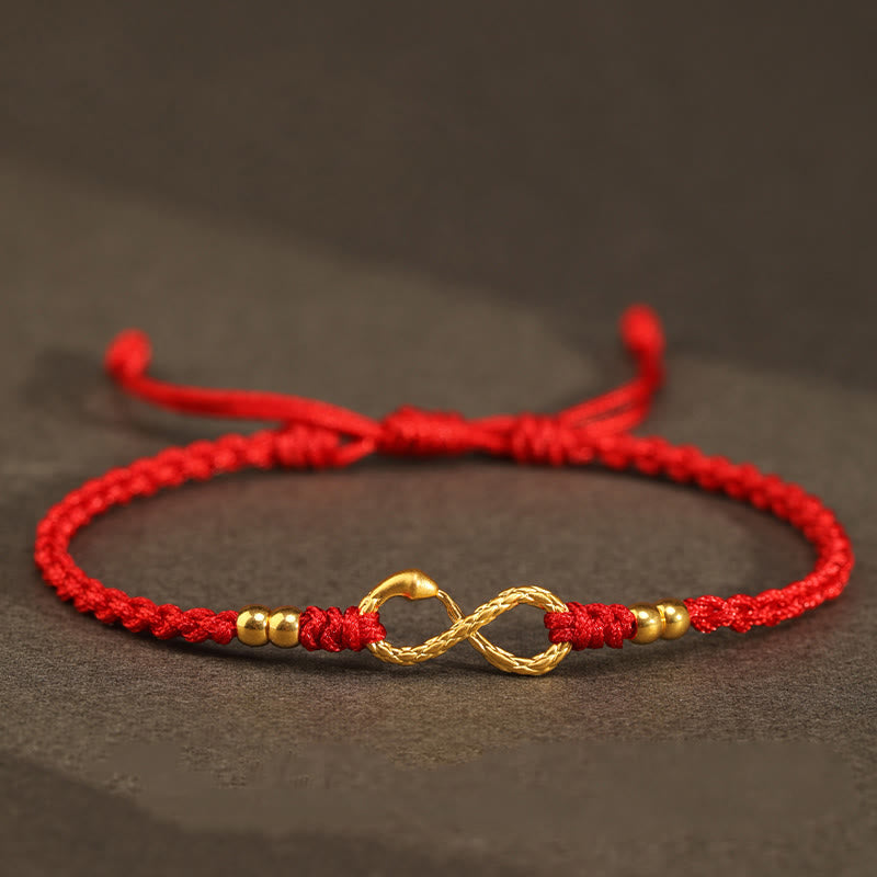 999 Gold Schlange Ewiges Endlosknotenarmband