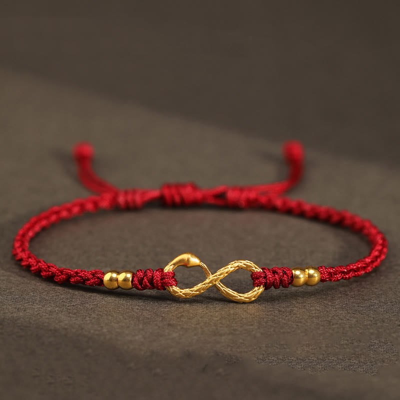 999 Gold Schlange Ewiges Endlosknotenarmband