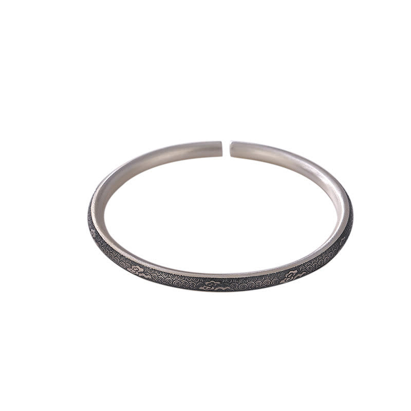 999 Sterling Silber Glücksverheißende Wolken Spirituelles Armband zum Schutz
