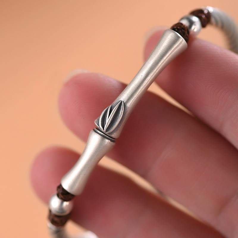999 Sterling Silber Bambus Zikade Glücksarmband für Reichtum