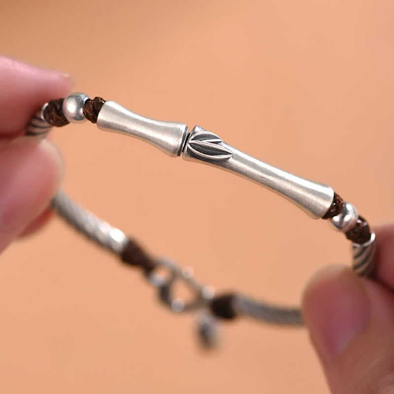 999 Sterling Silber Bambus Zikade Glücksarmband für Reichtum