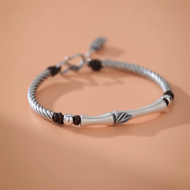 999 Sterling Silber Bambus Zikade Glücksarmband für Reichtum
