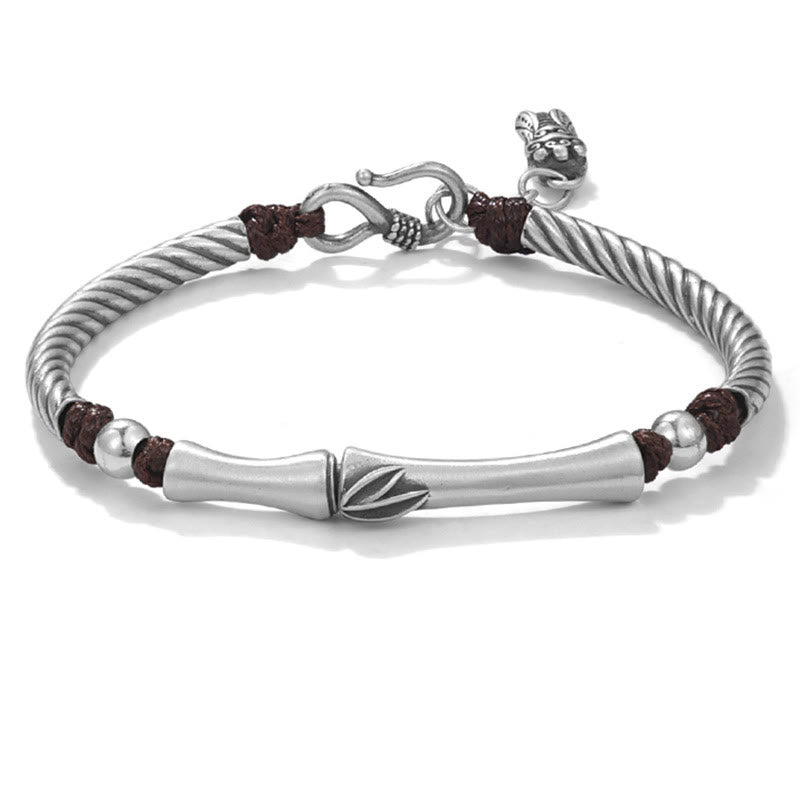 999 Sterling Silber Bambus Zikade Glücksarmband für Reichtum