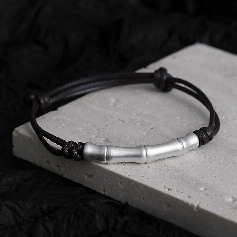 999 Sterling Silber Knochenmuster Rote Schnur Armband für Glück und Schutz