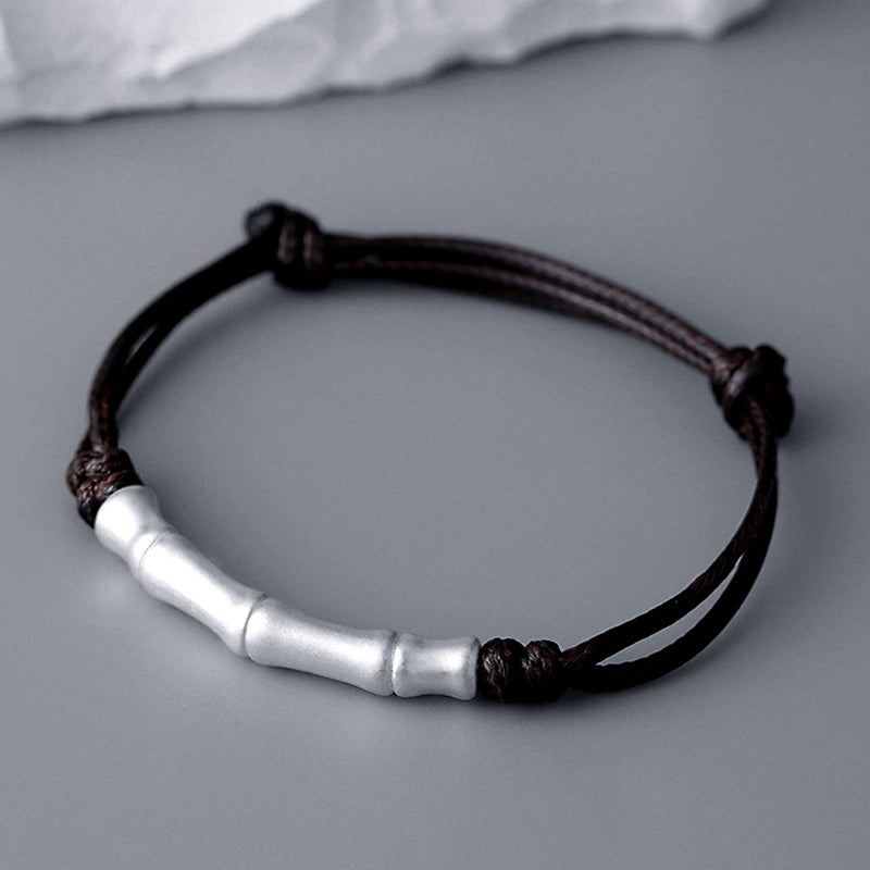 999 Sterling Silber Knochenmuster Rote Schnur Armband für Glück und Schutz