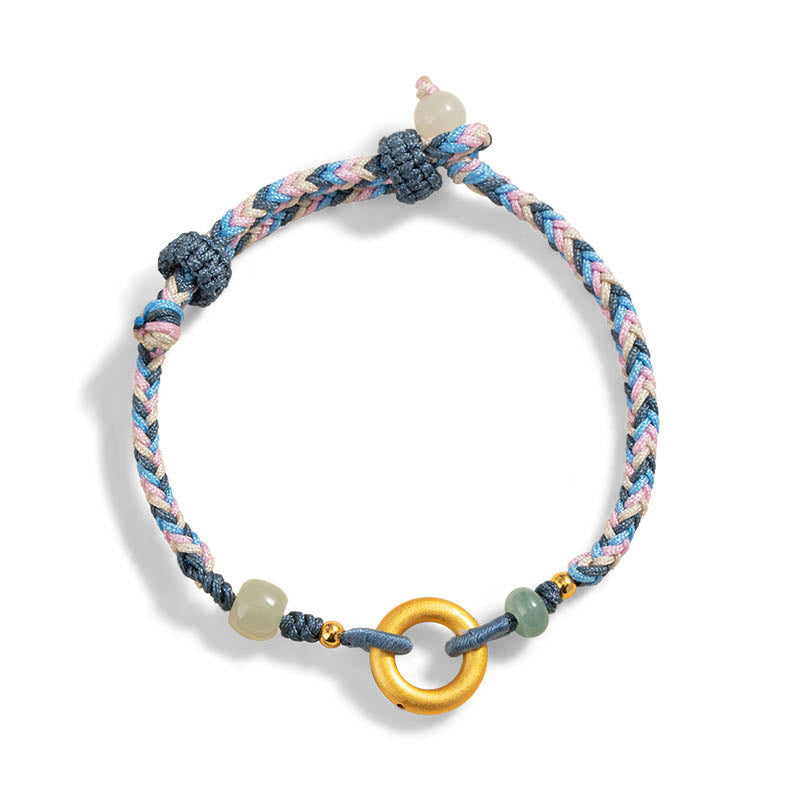 999 Sterling Silber Hetian Jade Glücks- und Gesundheitsarmband