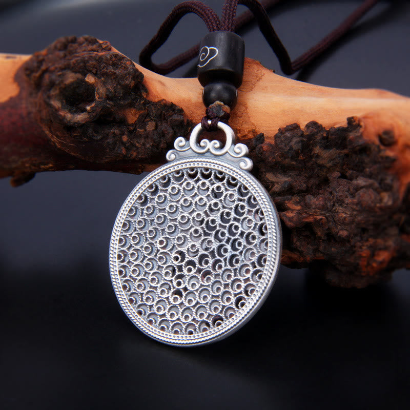 Halskette aus 999 Sterlingsilber mit Koi-Fisch-Anhänger für Erfolg und Wohlstand