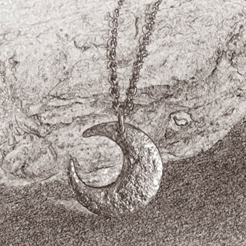 Halskette mit Mond-Balance aus 999er Sterlingsilber für spirituellen Schutz