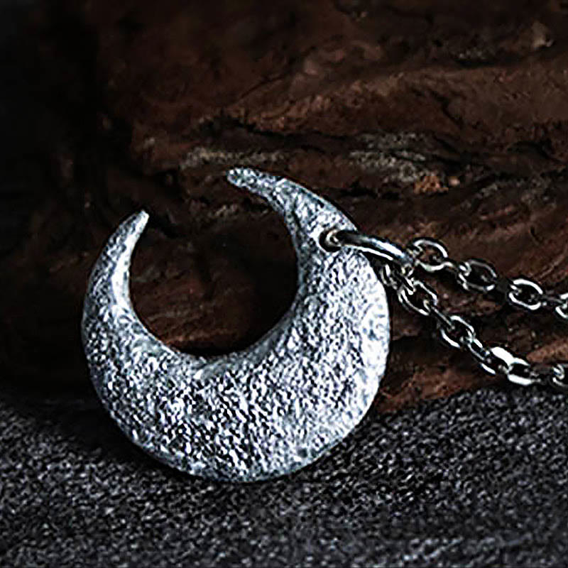 Halskette mit Mond-Balance aus 999er Sterlingsilber für spirituellen Schutz