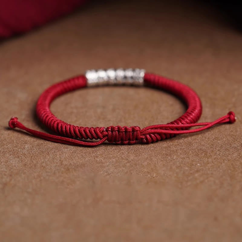 999 Sterling Silber Om Mani Padme Hum Seilarmband 5mm