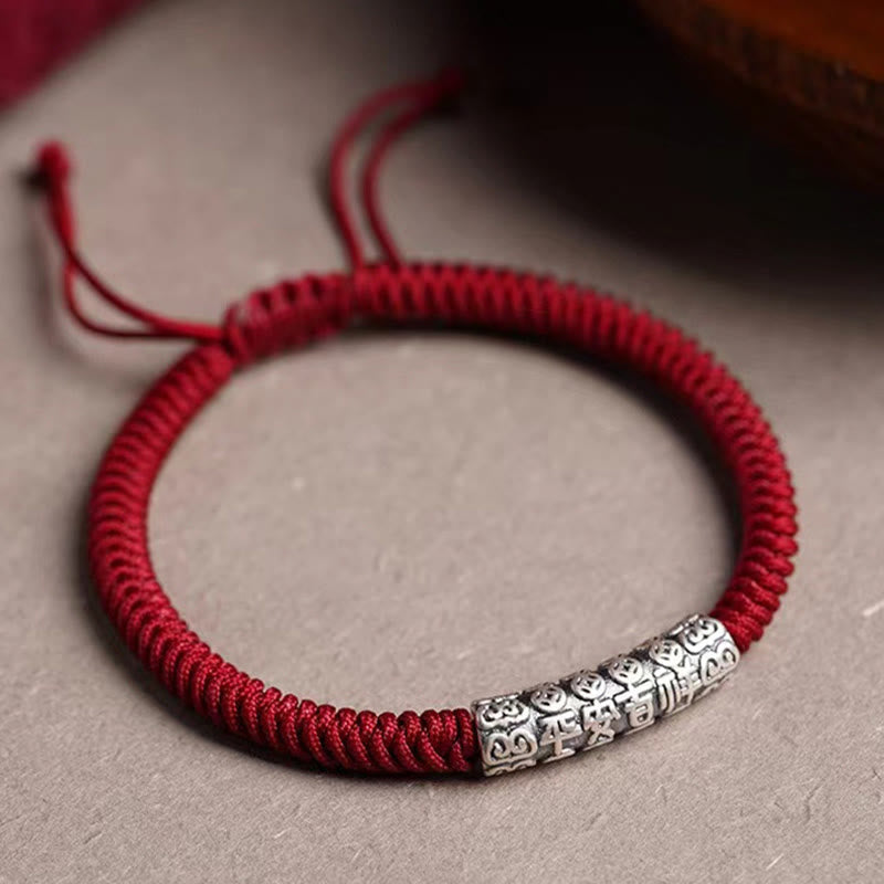 999 Sterling Silber Om Mani Padme Hum Seilarmband 5mm
