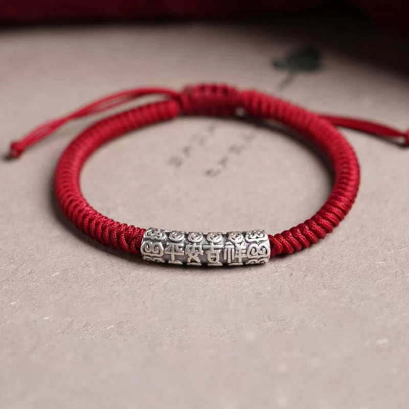 999 Sterling Silber Om Mani Padme Hum Seilarmband 5mm