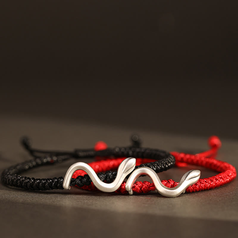 999 Sterling Silber Rote Schnur Stärke Armband zum Schutz | Jahr der Schlange