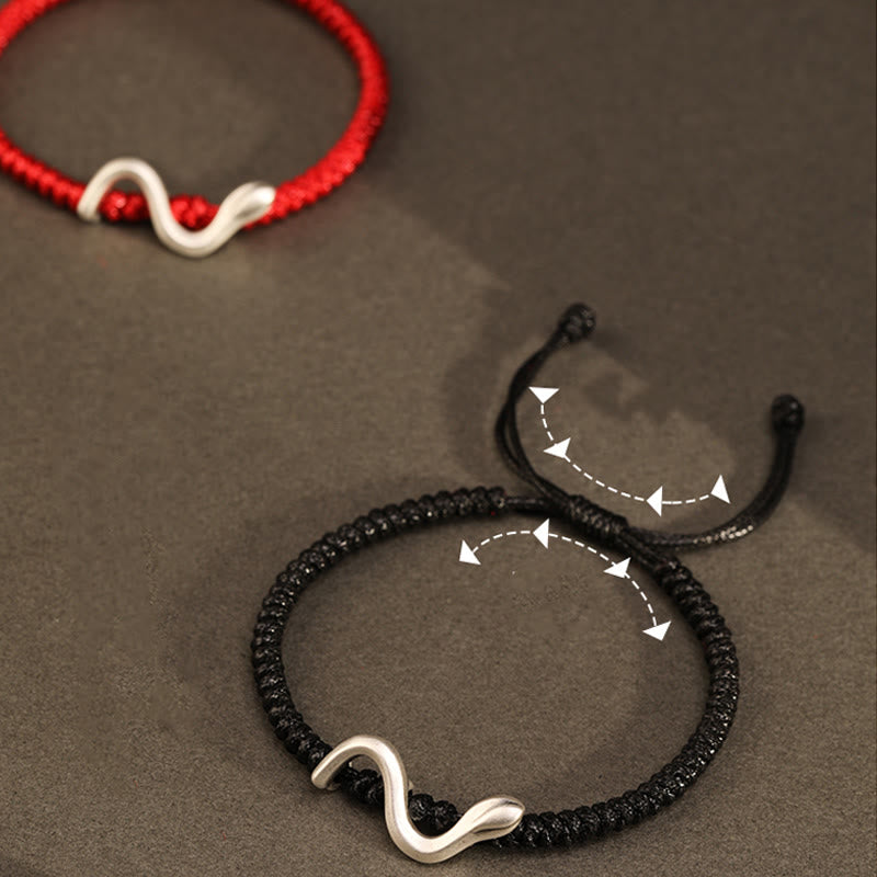999 Sterling Silber Rote Schnur Stärke Armband zum Schutz | Jahr der Schlange