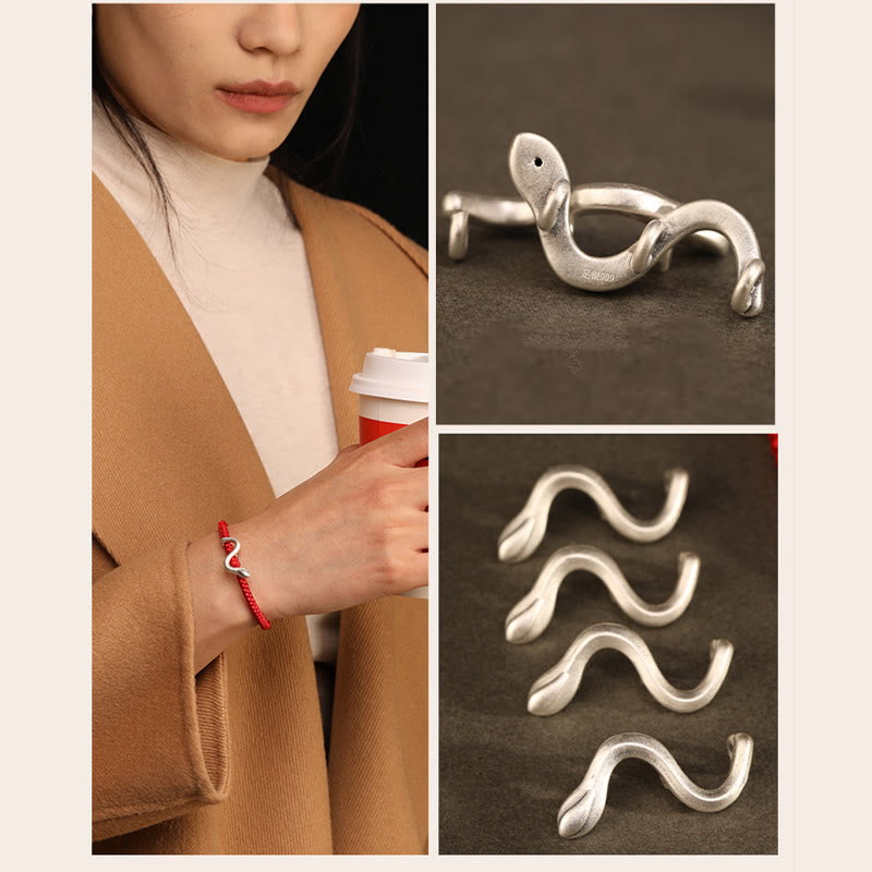 999 Sterling Silber Rote Schnur Stärke Armband zum Schutz | Jahr der Schlange