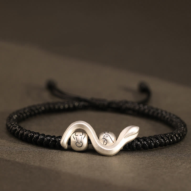 999 Sterling Silber Rote Schnur Stärke Armband zum Schutz | Jahr der Schlange