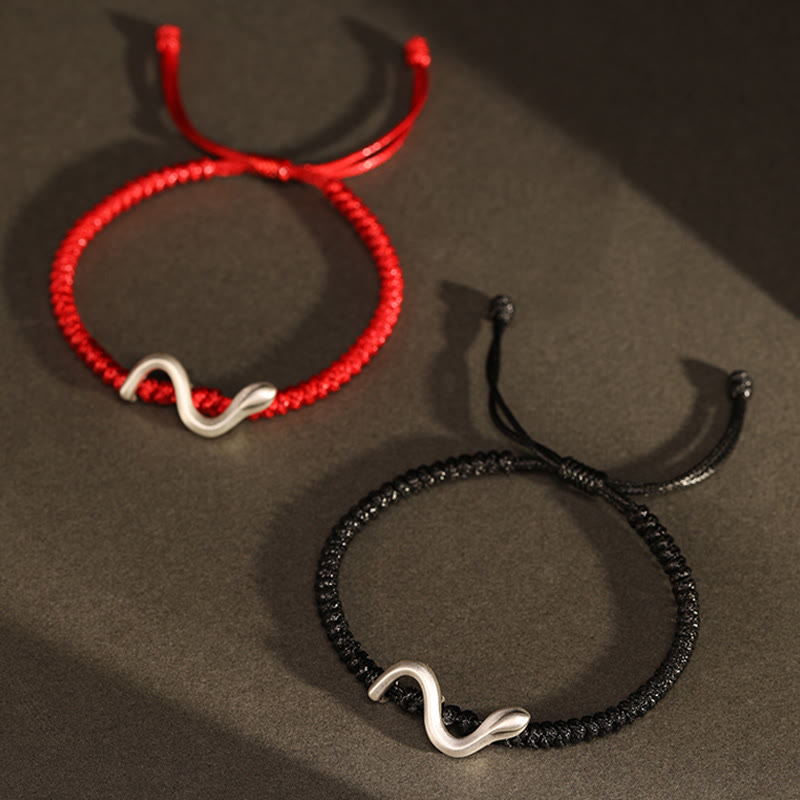 999 Sterling Silber Rote Schnur Stärke Armband zum Schutz | Jahr der Schlange