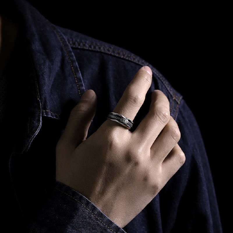 Schlangenschutzring aus 999er Sterlingsilber für Weisheit und Widerstandsfähigkeit