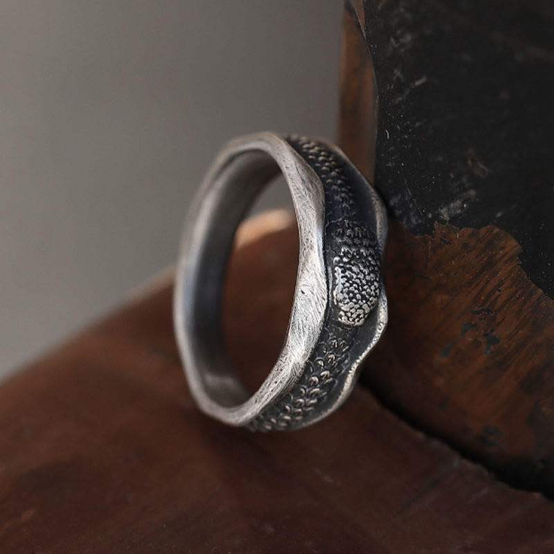 Schlangenschutzring aus 999er Sterlingsilber für Weisheit und Widerstandsfähigkeit