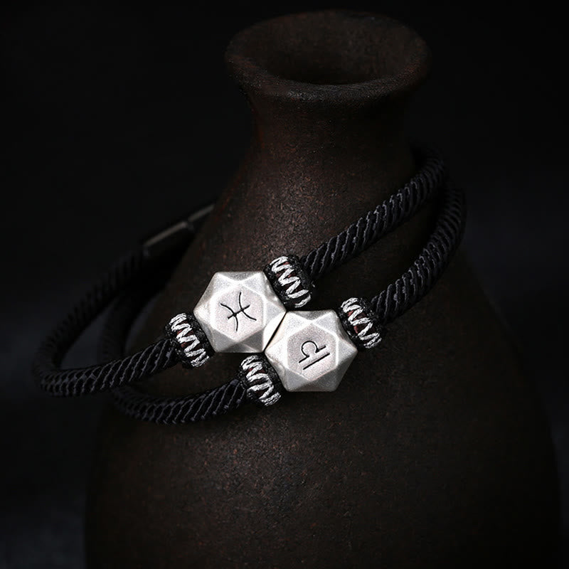 999 Sterling Silber Sternzeichen Schutzarmband 17cm