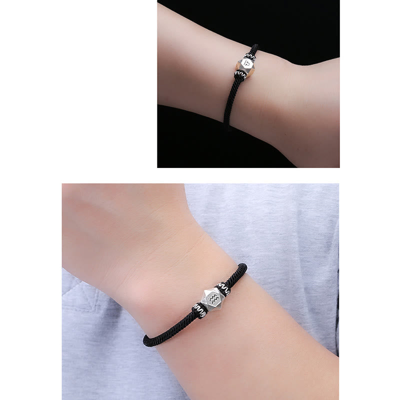 999 Sterling Silber Sternzeichen Schutzarmband 17cm