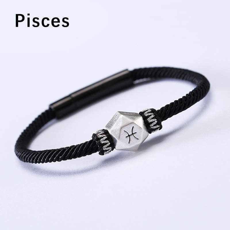 999 Sterling Silber Sternzeichen Schutzarmband 17cm
