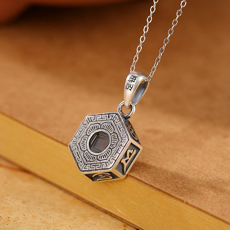 990 Sterling Silver Tibetan Om Mani Padme Hum Love Projection Necklace