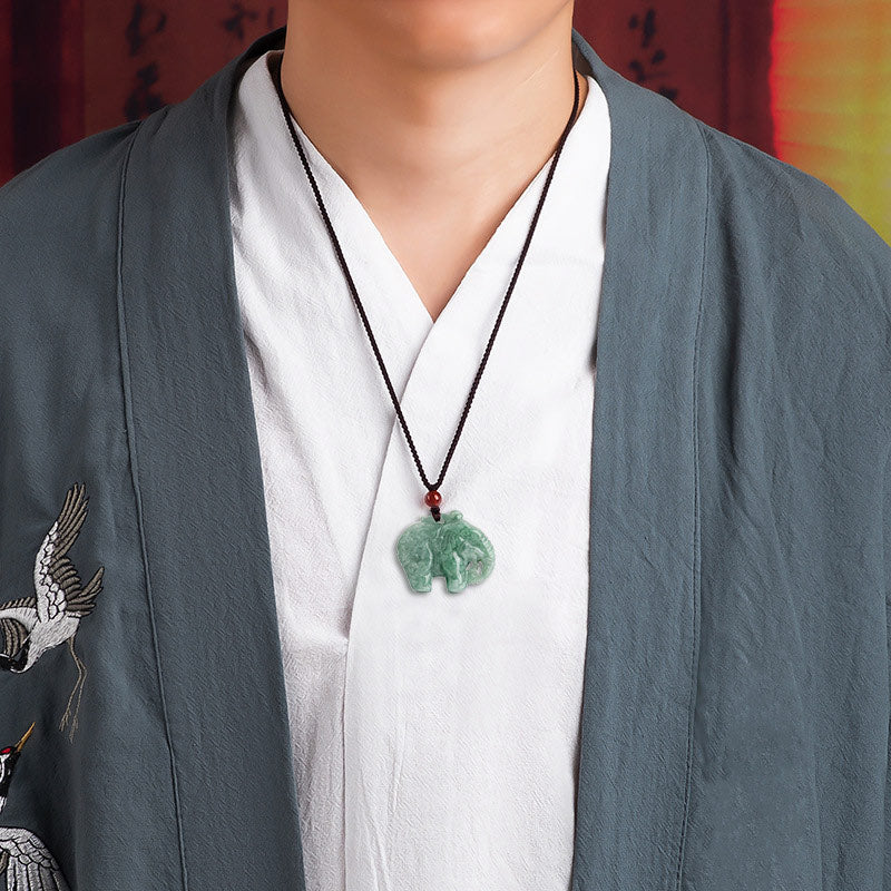 Jade Elephant Necklace | Strength, Luck & Prosperity Pendant