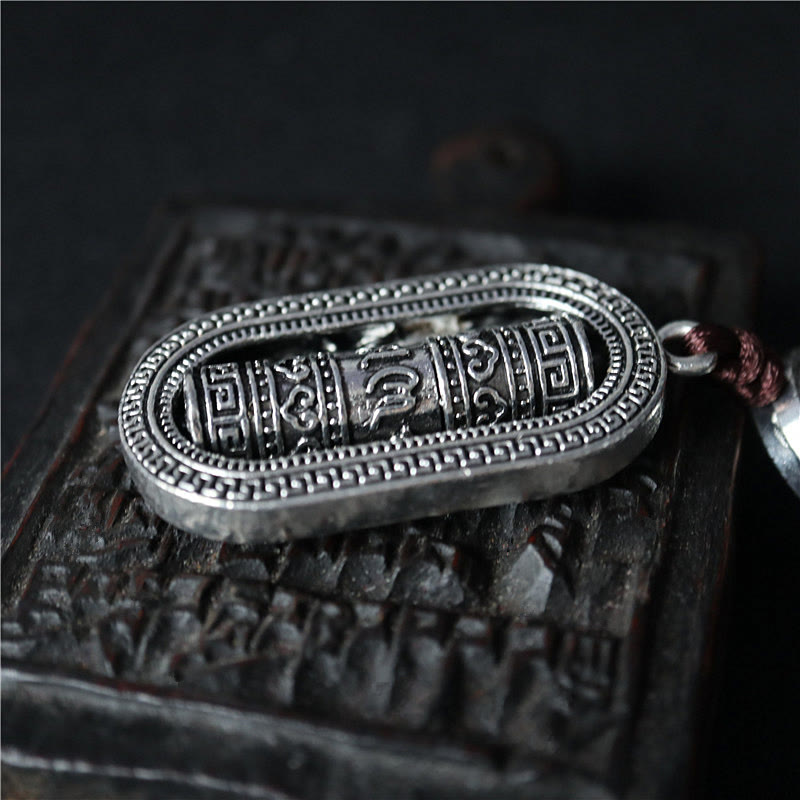 Rotatable Om Mani Padme Hum Prayer Wheel Car Decoration
