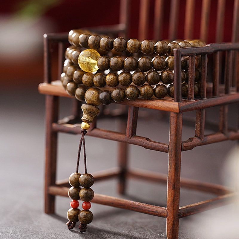 108 Beads Agarwood Meditation Bracelet 6mm & 8mm