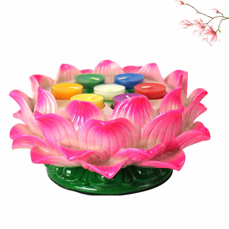 Lotus Flower Meditation Candle Holder 9.4cm for Ritual Altars