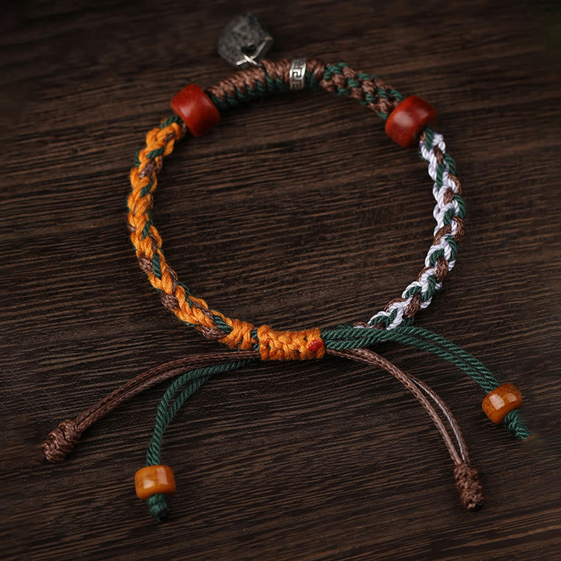 Tibetan Silver Camel Bone Protection Bracelet 6mm