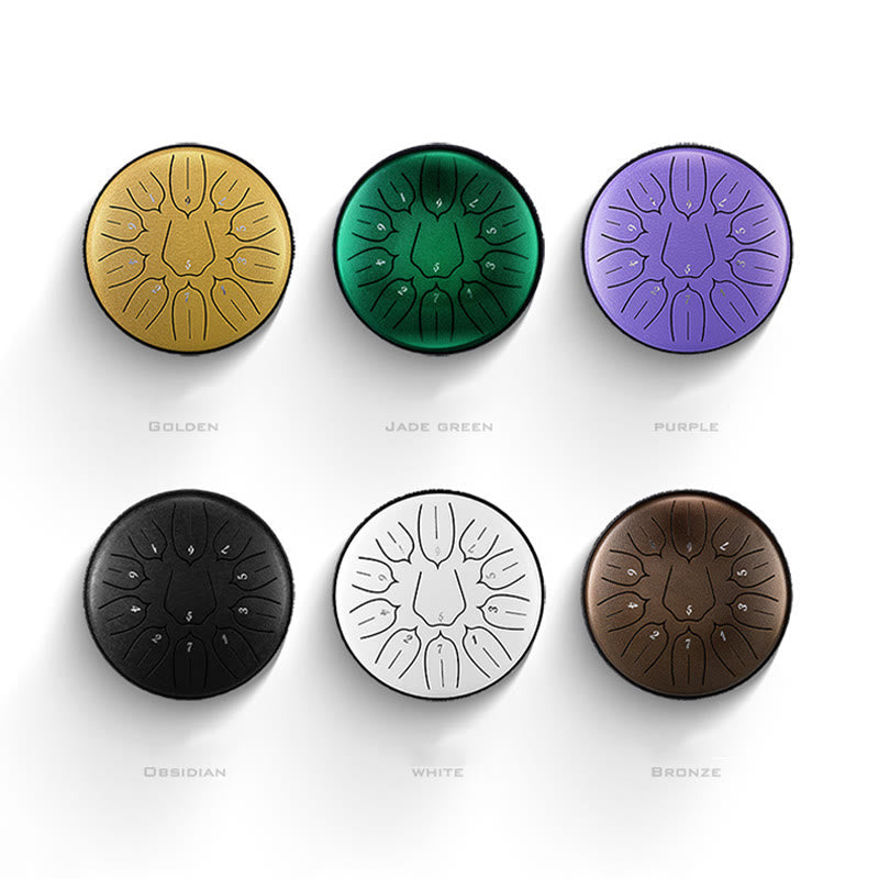 11-Noten-Stahlzungentrommel 6 Zoll Meditations-Lotus-Kit