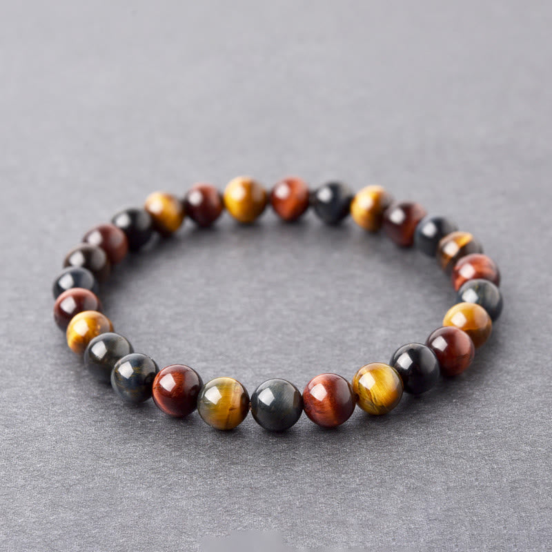 8mm Tiger Eye Bracelet for Positive Protection & Courage