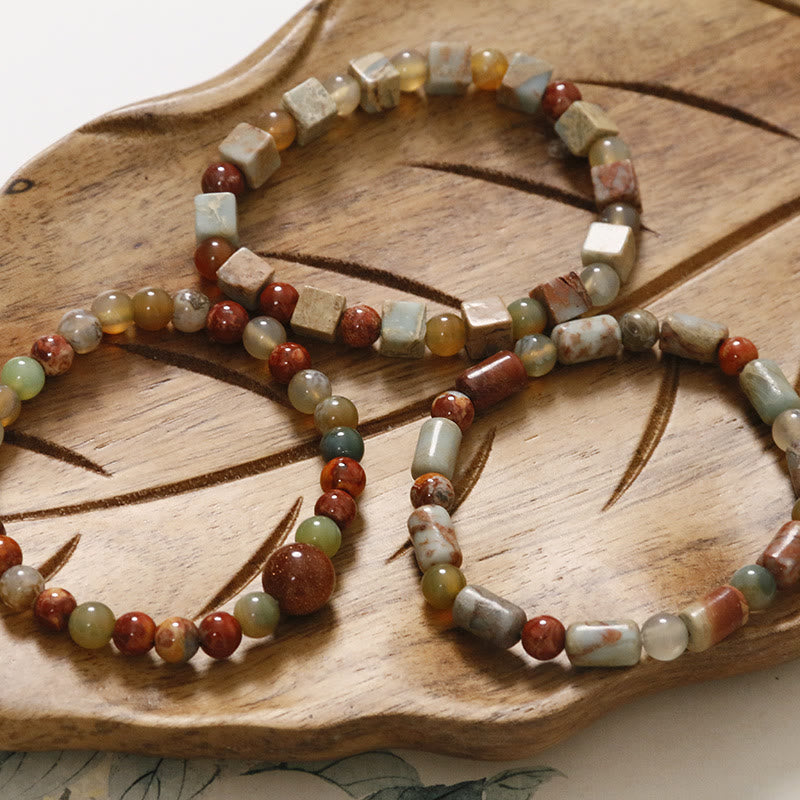 Sea Sediment Jasper Agate Protection Bracelet Unisex