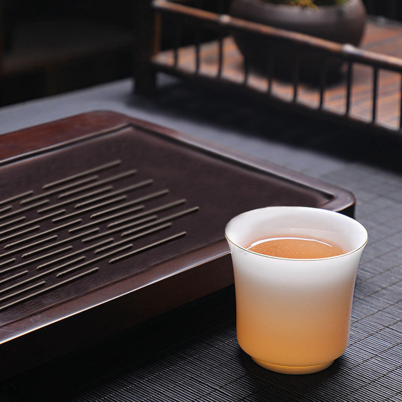 120ml Ceramic Teacup | Mountains Rivers Tree Elegance