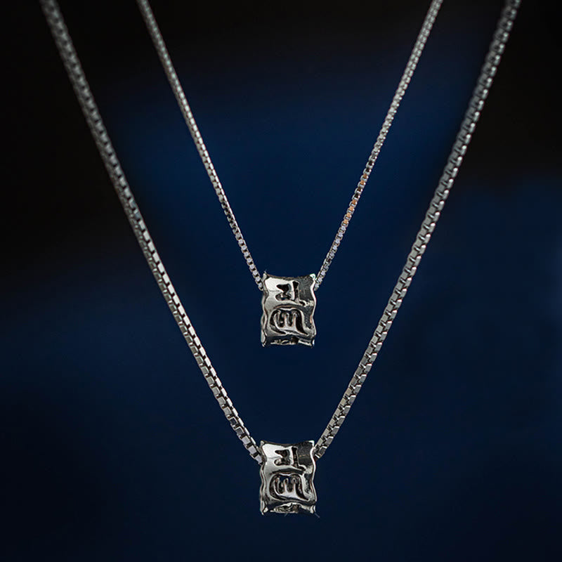 Om Mani Padme Hum Halskette | Anhänger aus 925er Sterlingsilber