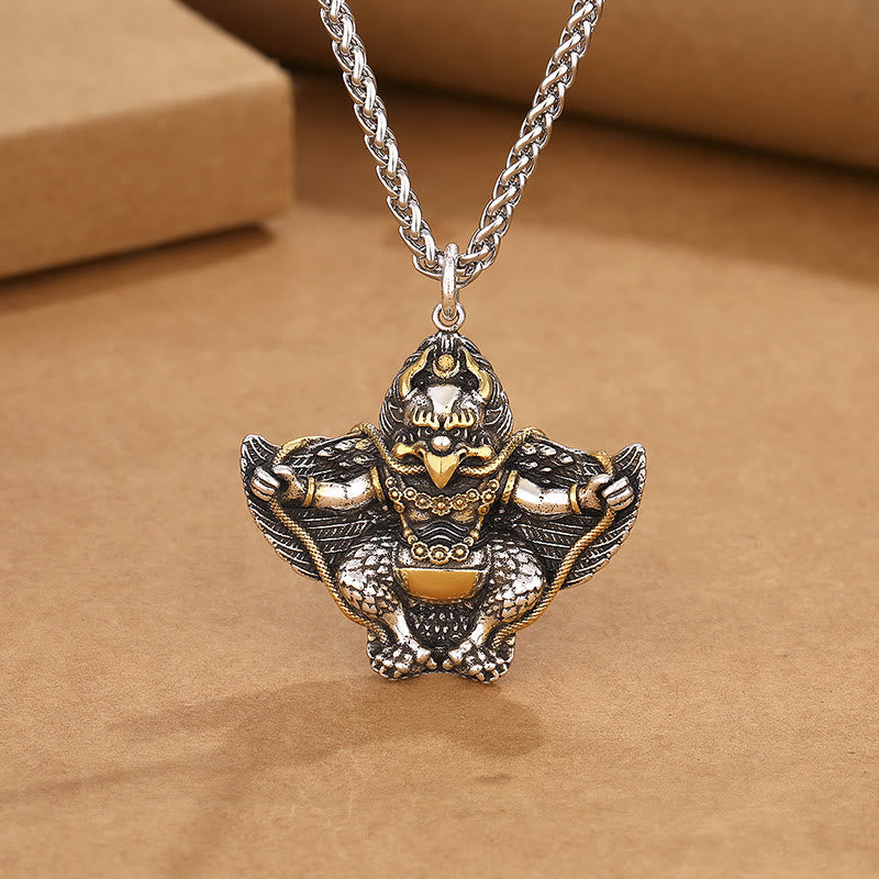 Copper Garuda Bird Protection Necklace Spiritual Pendant