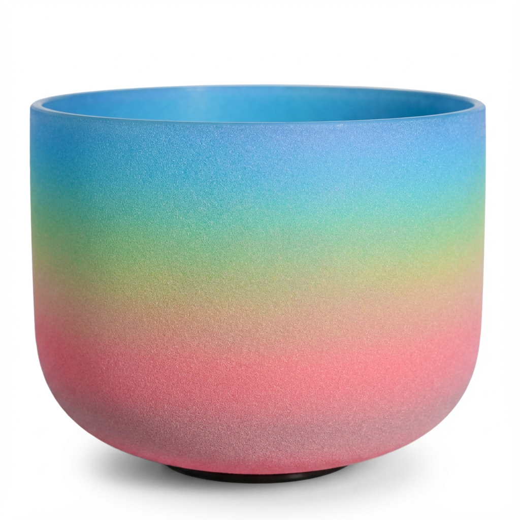 Kristallklangschale G-Note Regenbogen - Halschakra