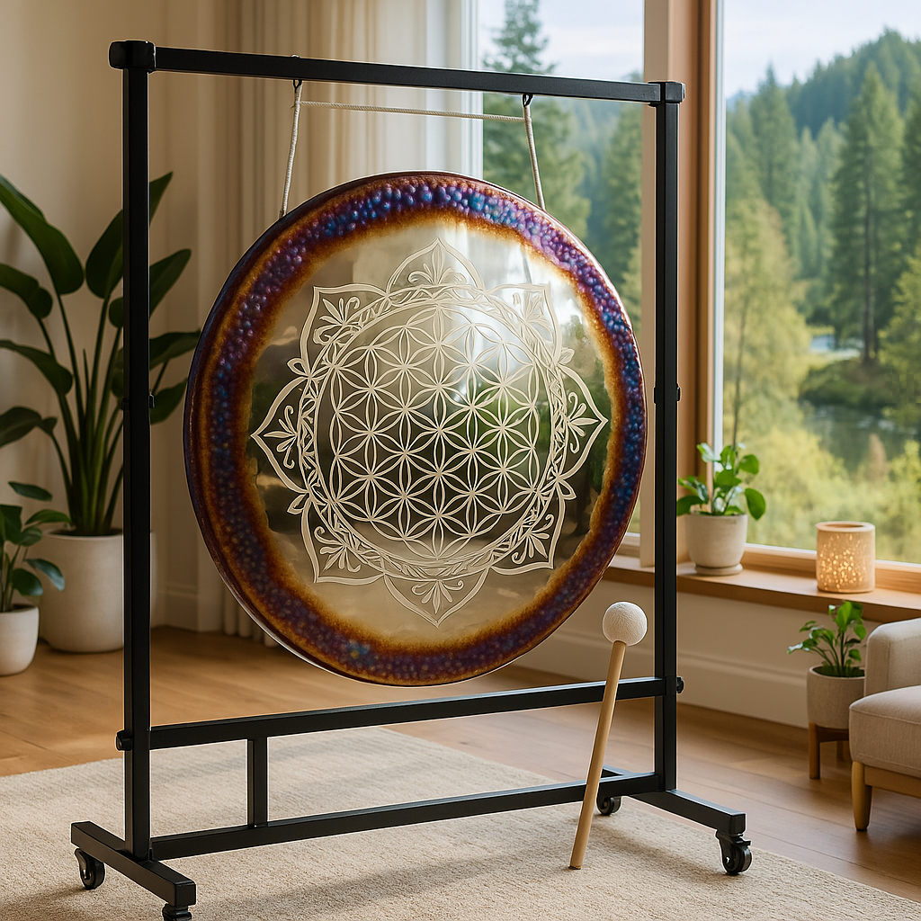 24" Windgong-Instrument „Blume des Lebens“