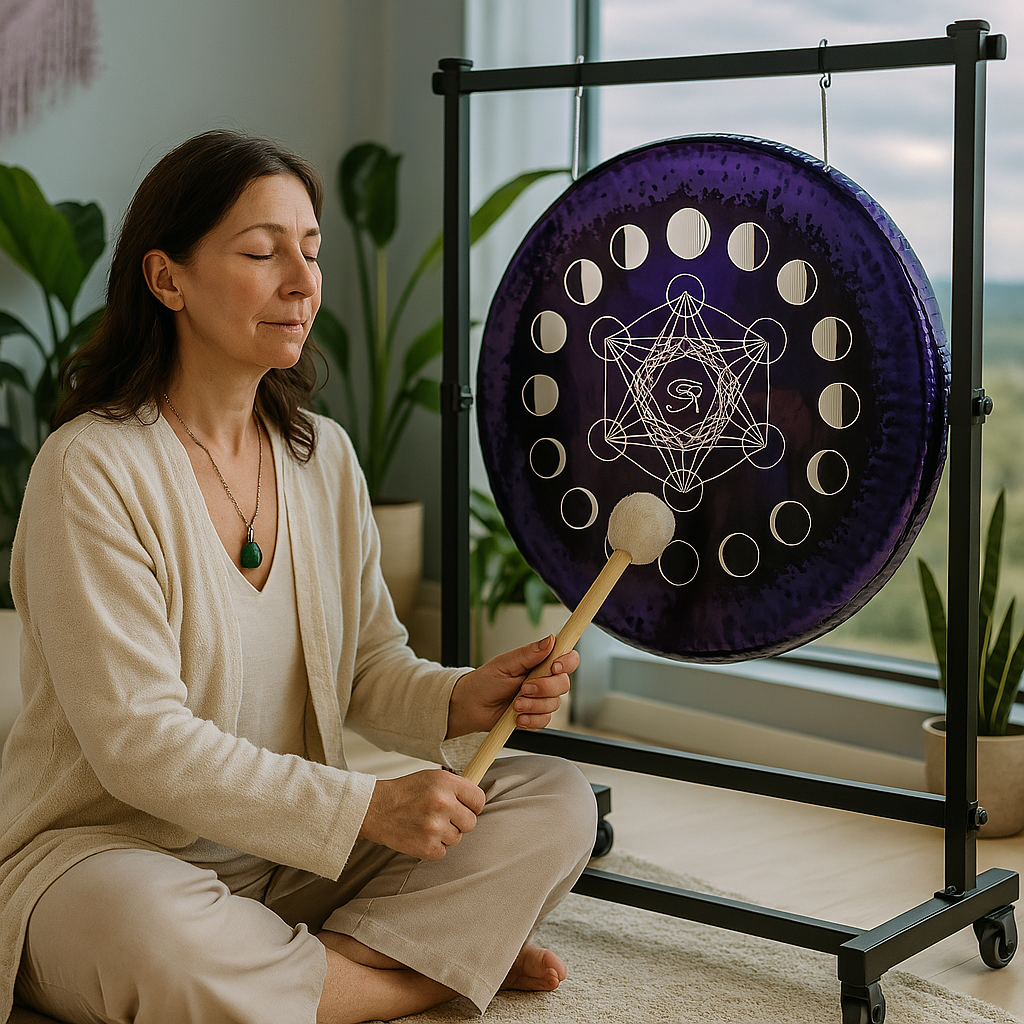Lila Horusauge-Meditationsgong-Instrument